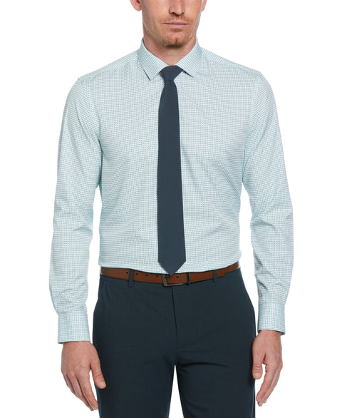 4-Way Stretch Big Check Shirt (Green) 