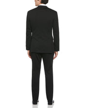 Slim Fit Black Solid Knit Suit