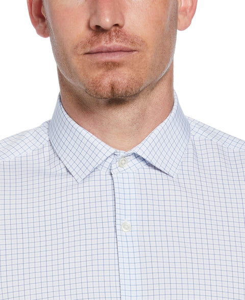 4-Way Stretch Check Shirt (Navy) 