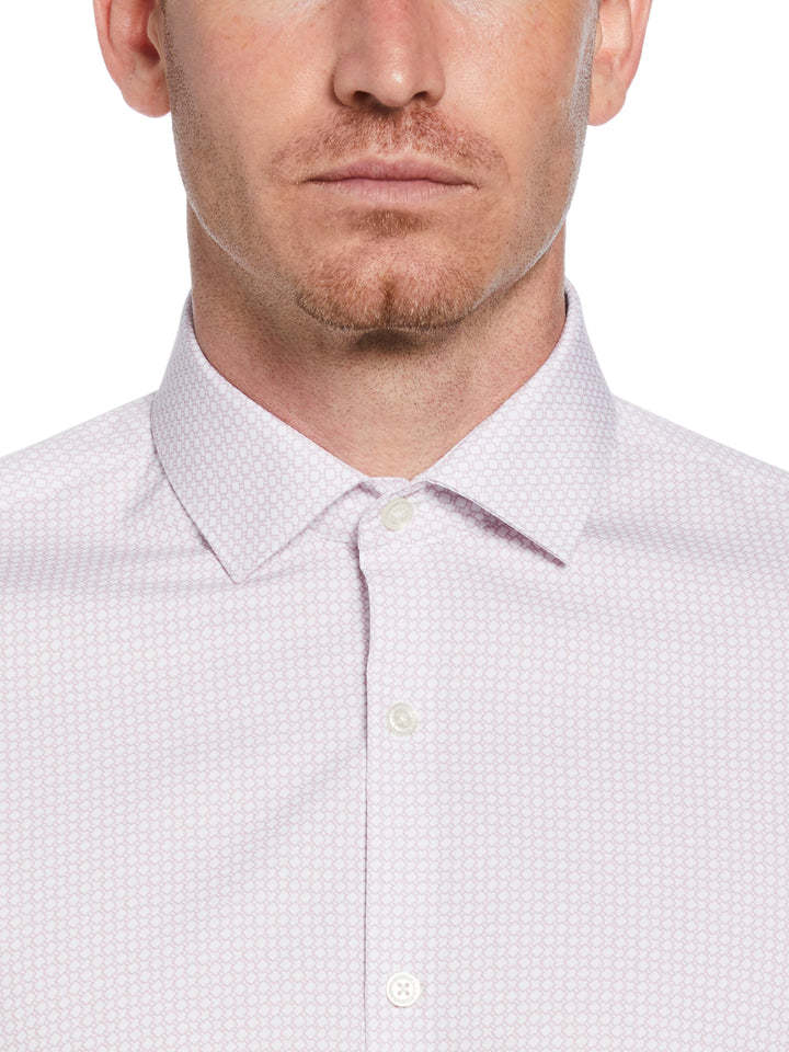 salmon dress shirt men Slim Fit Button-Down Circle Pattern Dress Shirt