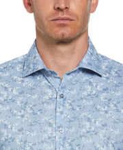 Painterly Floral Print Shirt (Lt Blue) 