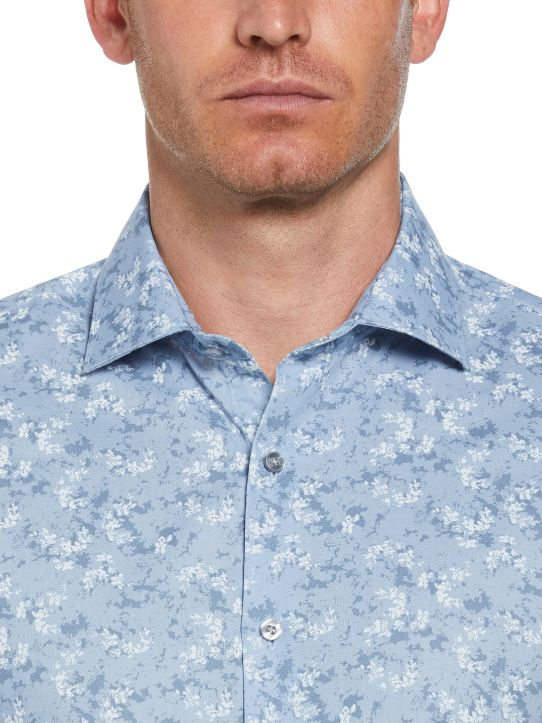 Painterly Floral Shirt (Lt Blue) 