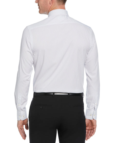 4-Way Stretch Stripe Shirt (White) 