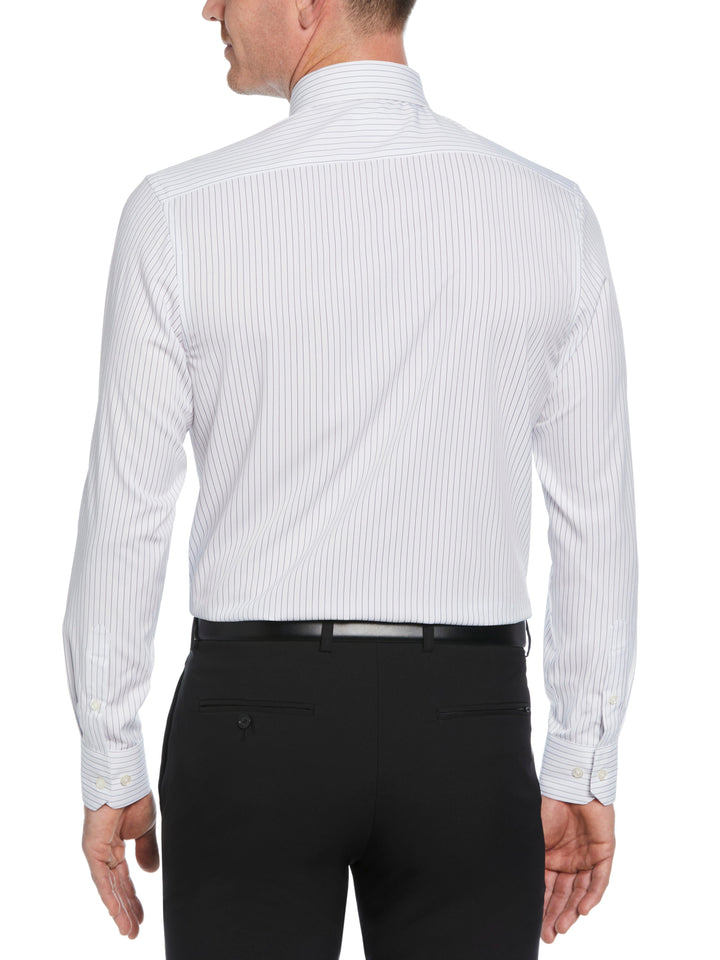 4-Way Stretch Stripe Shirt (White) 