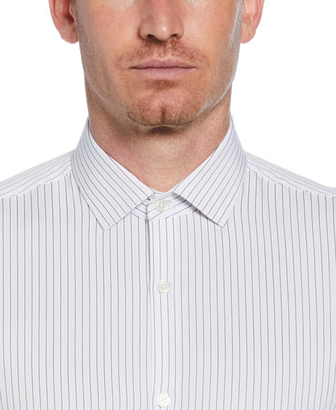 4-Way Stretch Stripe Shirt (White) 