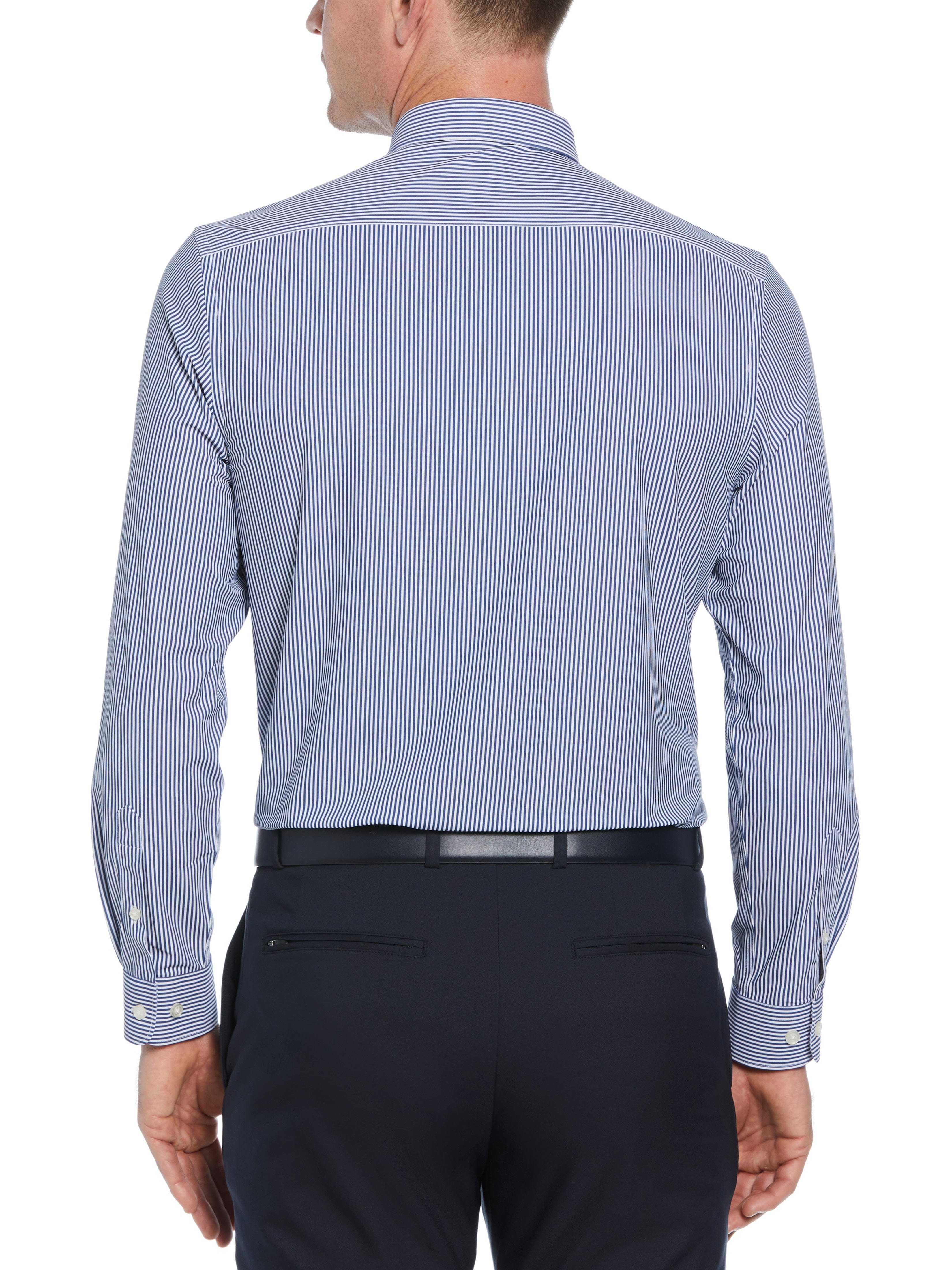 Slim Fit Button-Down Striped Dress Shirt – Perry Ellis