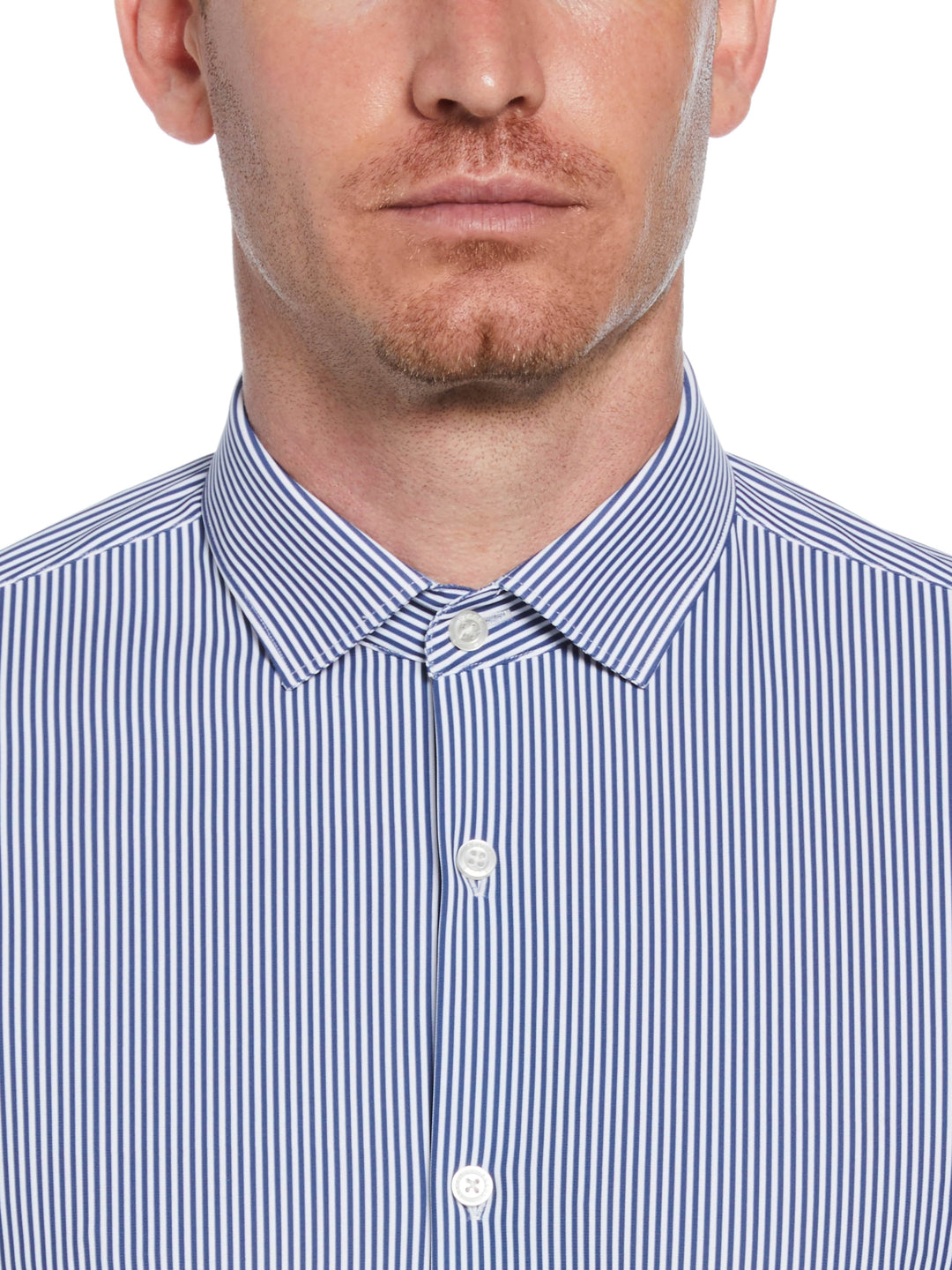 Knit Medium Stripe Shirt (Navy) 