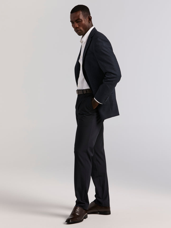 Slim Fit Check Sport Coat (Navy) 