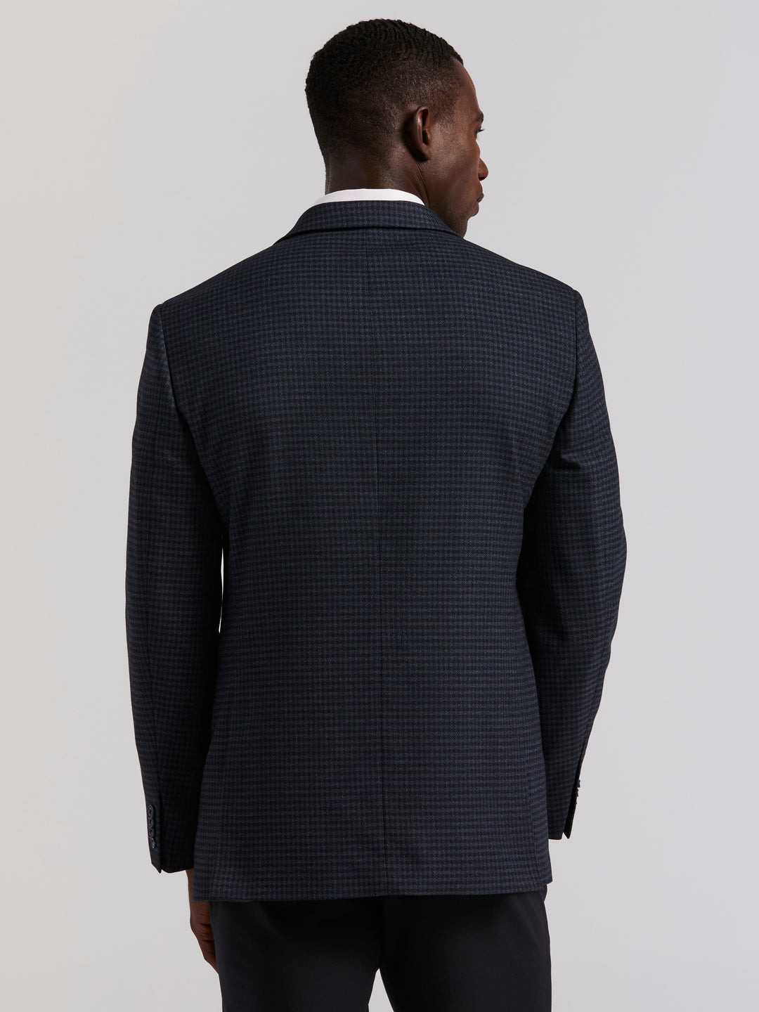 Slim Fit Check Sport Coat (Navy) 