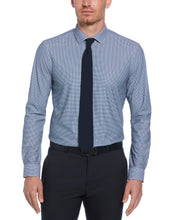 Knit Black and White Check Shirt (New Blue) 