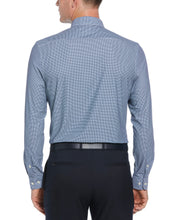 Knit Black and White Check Shirt (New Blue) 