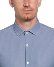 Knit Black and White Check Shirt (New Blue) 
