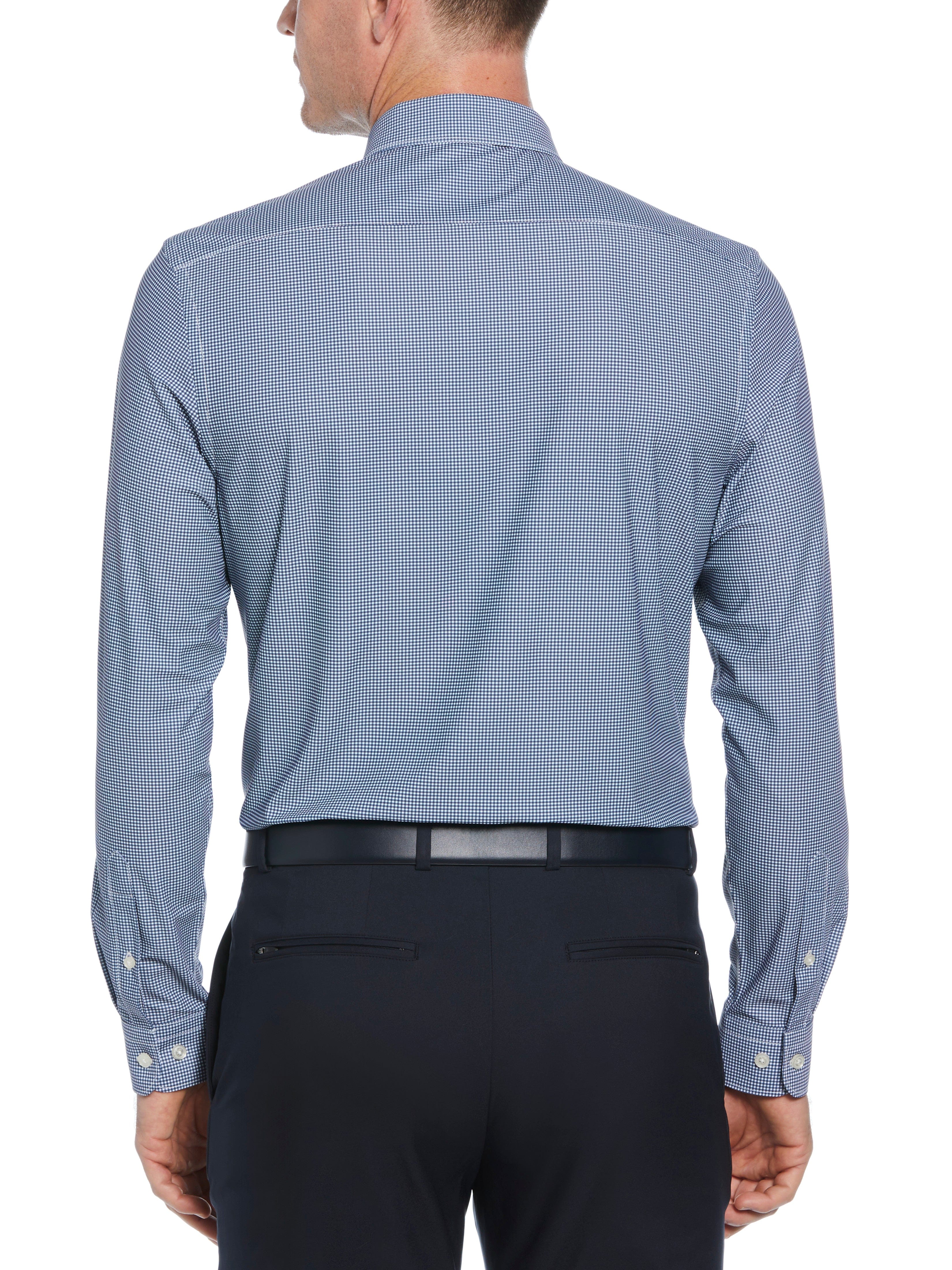 Slim Fit Checkered Button-Down Dress Shirt – Perry Ellis