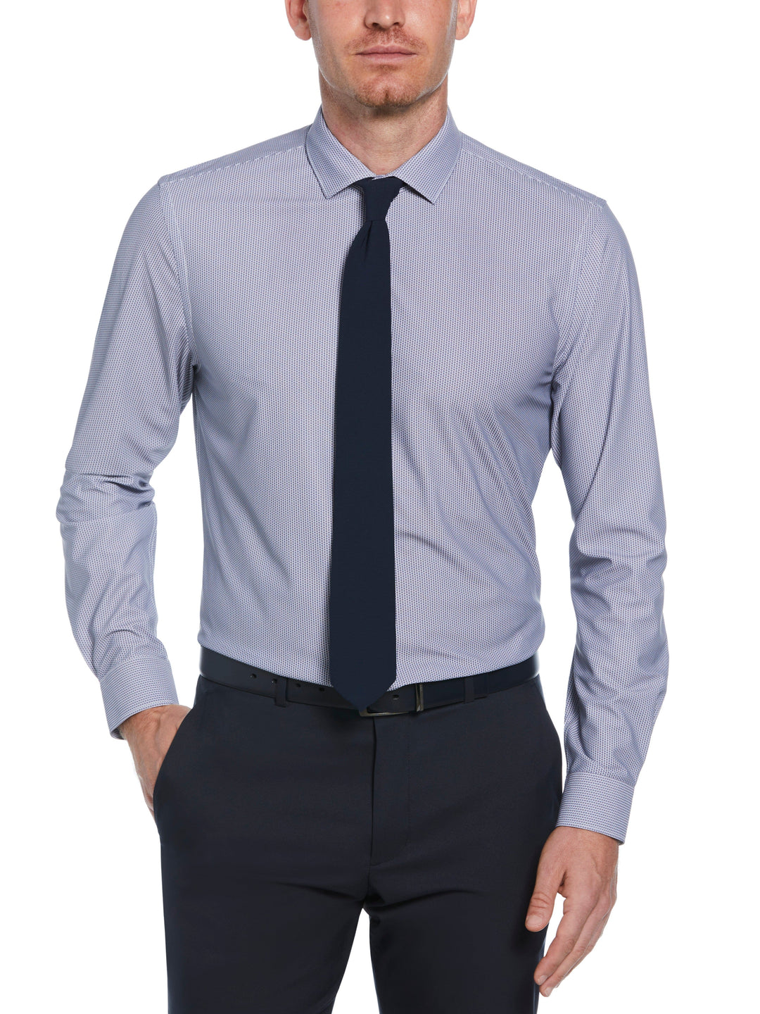 Knit Black and White Shirt (Navy) 
