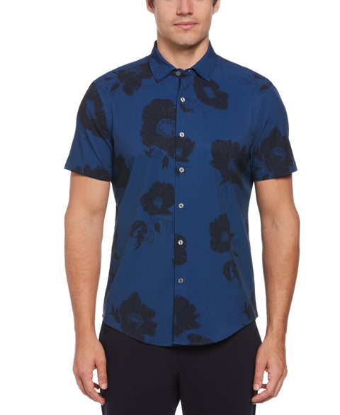 Slim Fit Contrast Floral Shirt (Titan) 