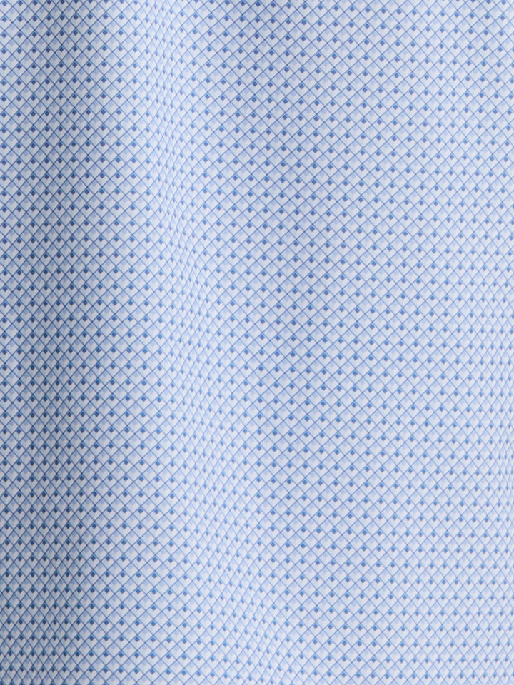 Slim Fit Cube Geometric Print Shirt (Kentucky Blue) 