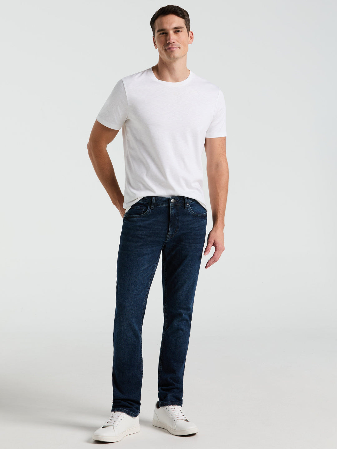 Slim Fit Dark Wash Indigo 5-Pocket Denim Jeans (Dark Indigo) 