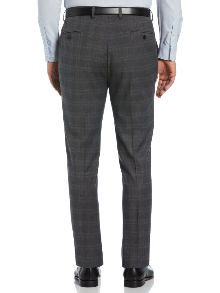 Slim Fit Deco Plaid Suit Pant (Grey/Brown) 