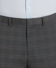 Slim Fit Deco Plaid Suit Pant (Grey/Brown) 