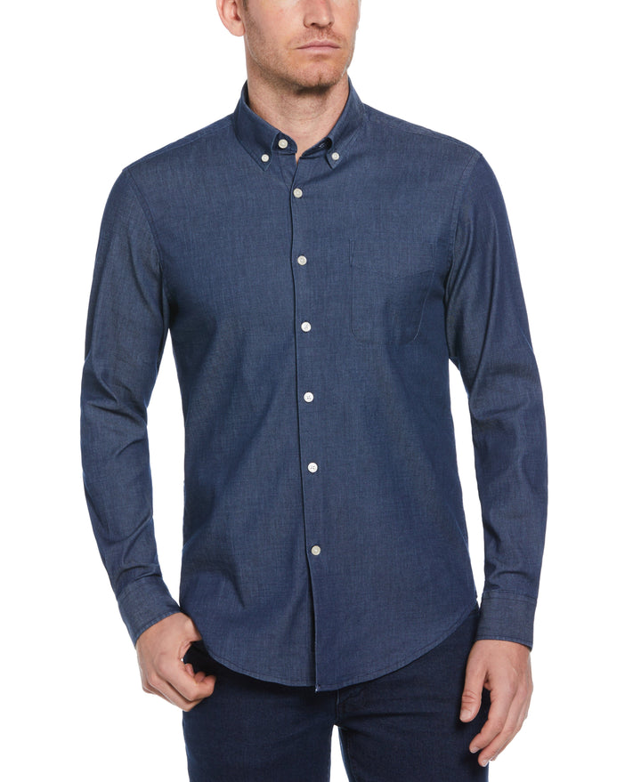 Denim-Like Woven Shirt (Blue Dust) 