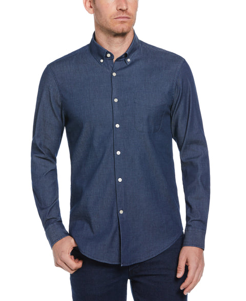 Denim-Like Woven Shirt (Blue Dust) 