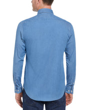 Denim-Like Woven Shirt (Ensign Blue) 