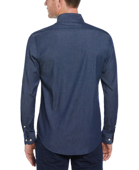 Denim-Like Woven Shirt (Blue Dust) 