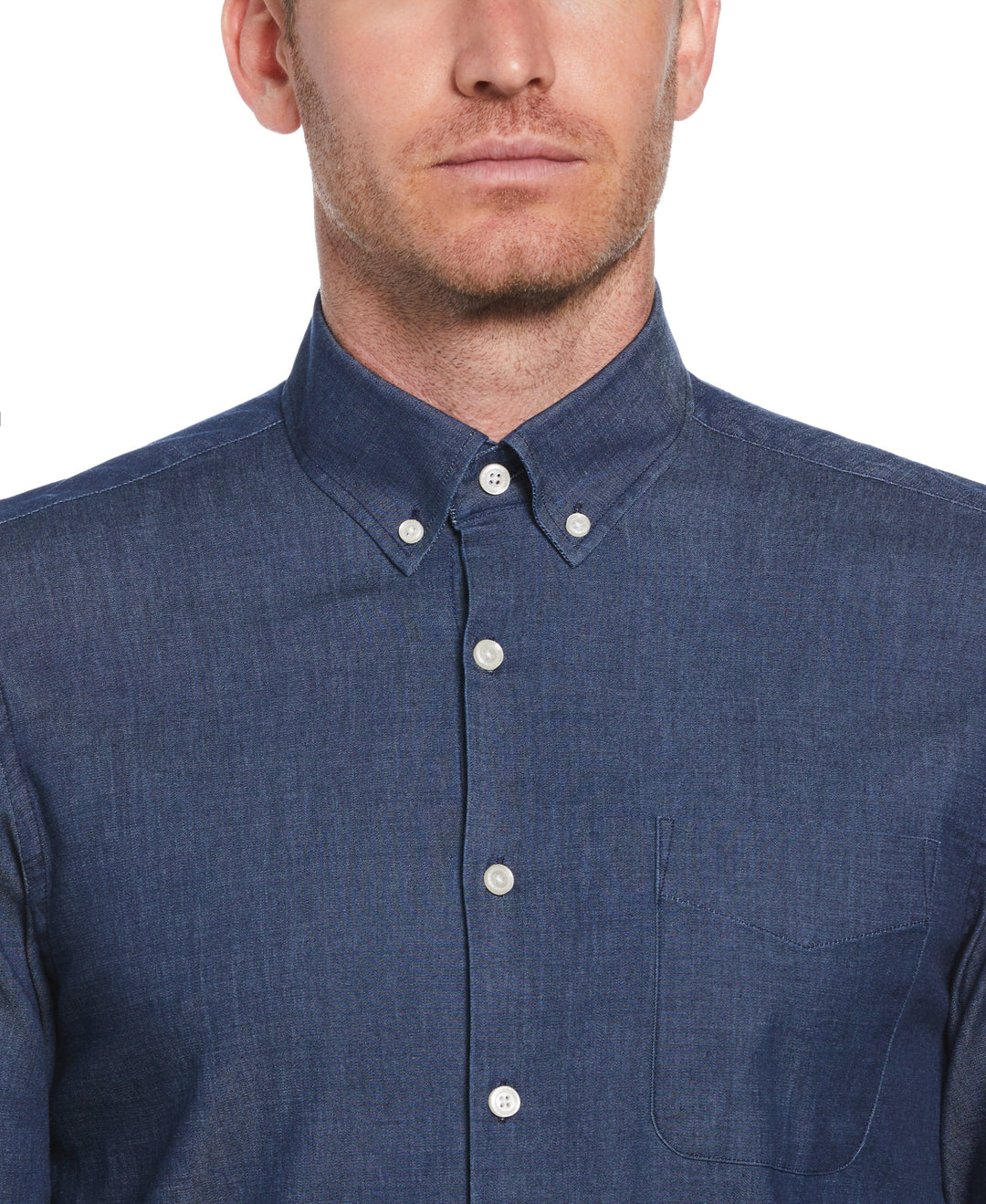 Denim-Like Woven Shirt (Blue Dust) 