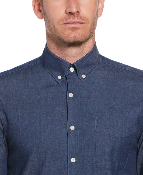 Denim-Like Woven Shirt (Blue Dust) 