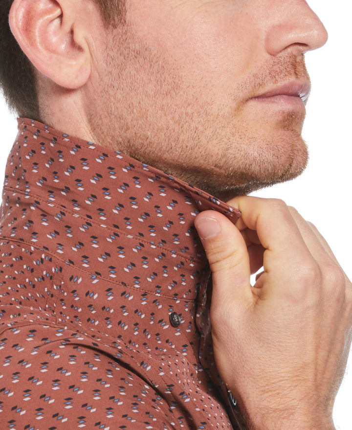 Diamond Print Shirt (Rustic Brown) 