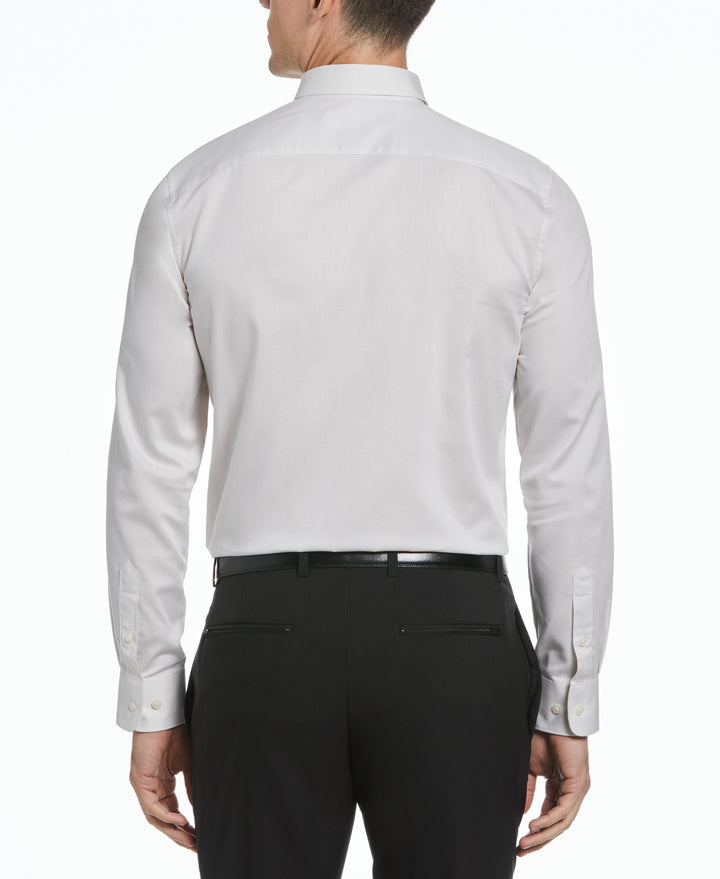 Slim Fit Dobby Polka Dot Print Shirt (Bright White) 