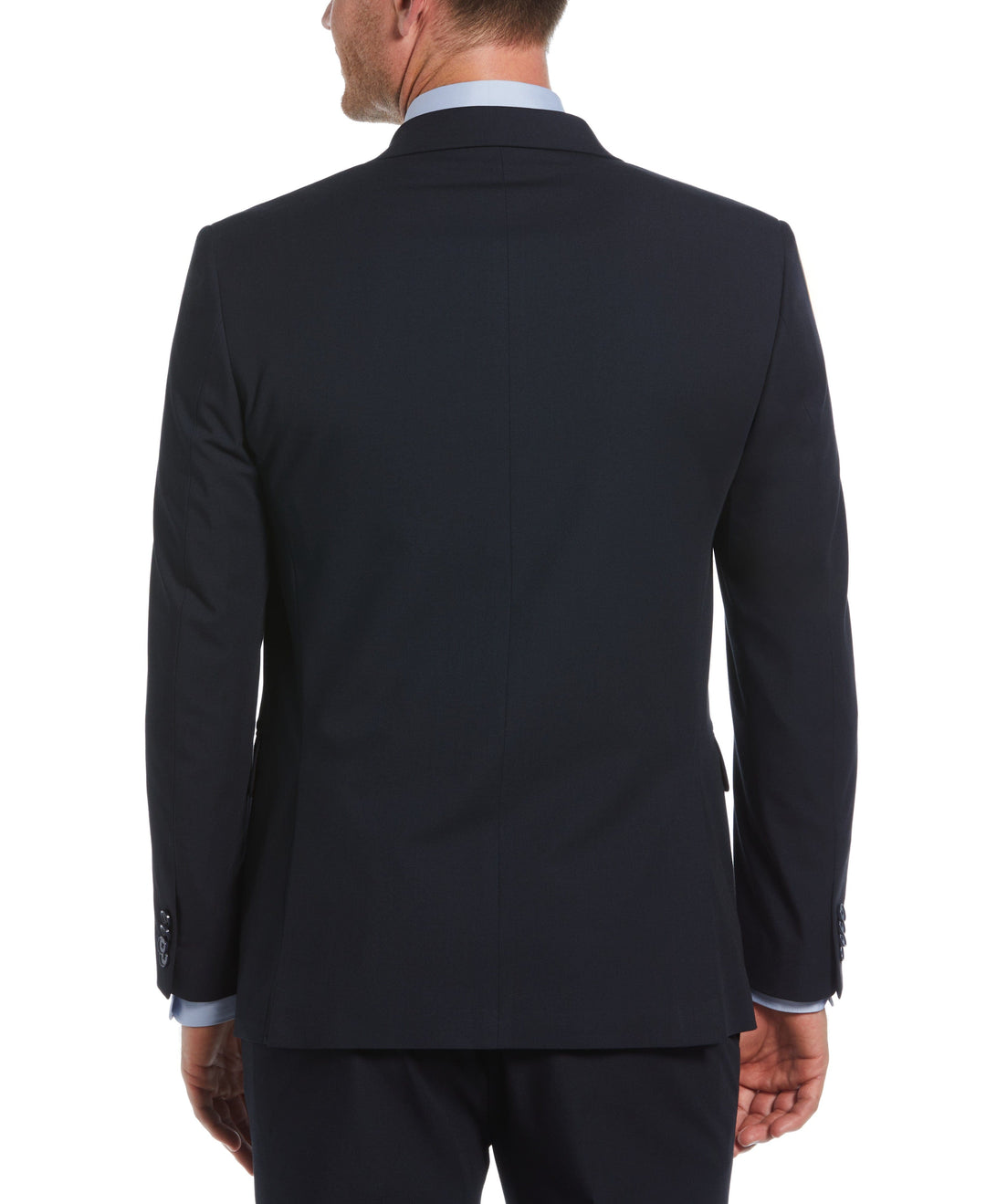 Slim Fit Peak Lapel Tech Suit Jacket (Navy) 