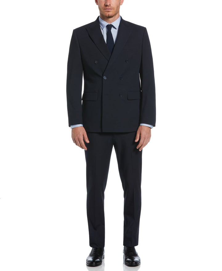 Slim Fit Peak Lapel Tech Suit Jacket (Navy) 
