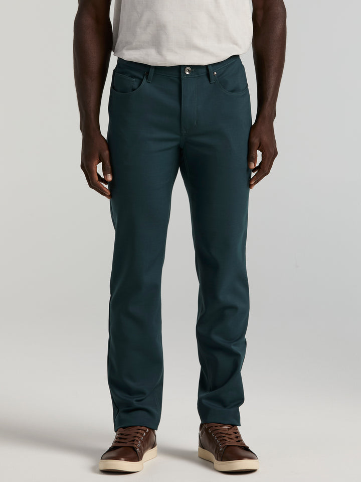 Double Weave Slim Fit 5-Pocket Pants (Dark Stargazer) 
