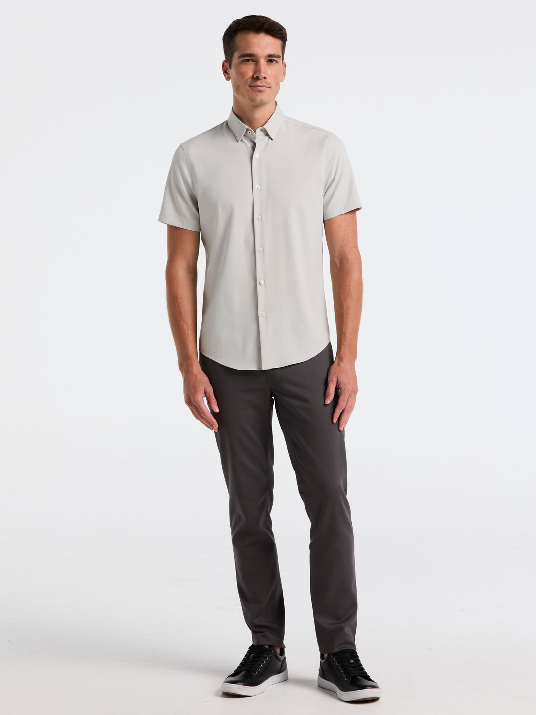 Double Weave Slim Fit 5-Pocket Pants (Magnet) 