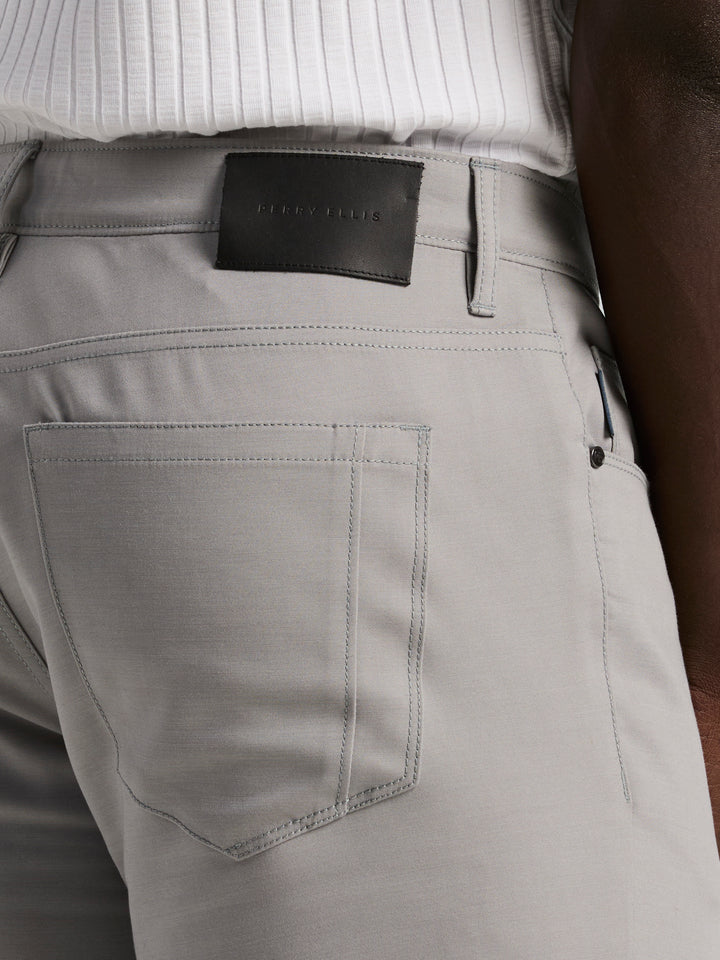 Double Weave Slim Fit 5-Pocket Pants (Chiseled Stone) 