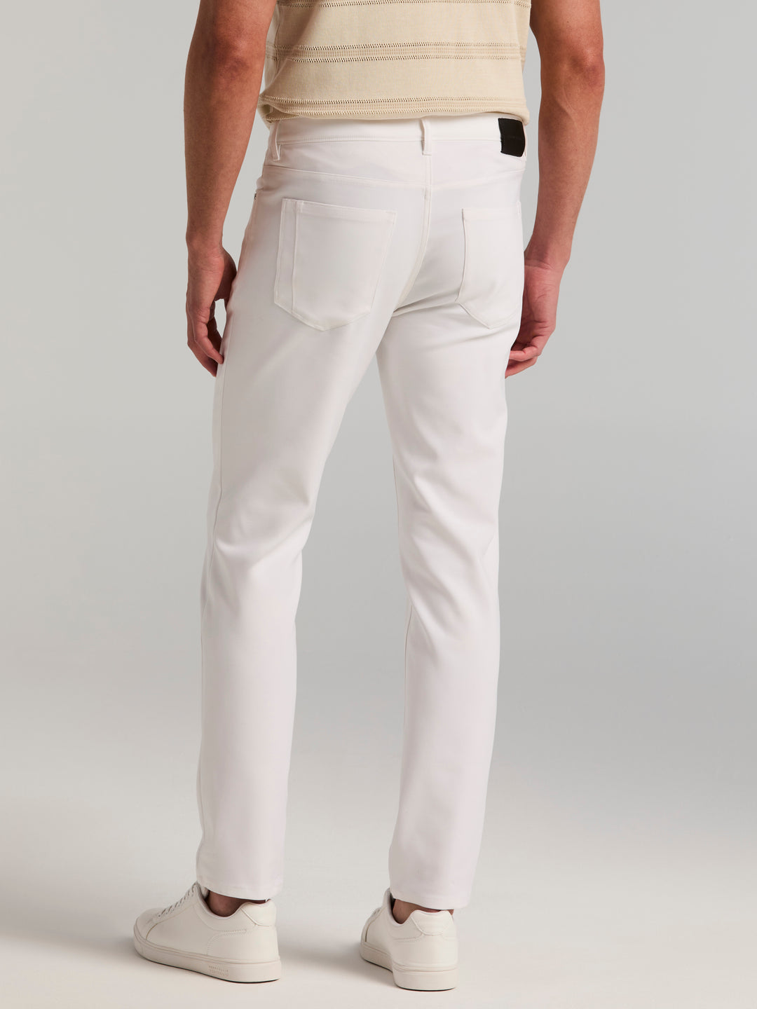 Double Weave Slim Fit 5-Pocket Pants (Bright White) 