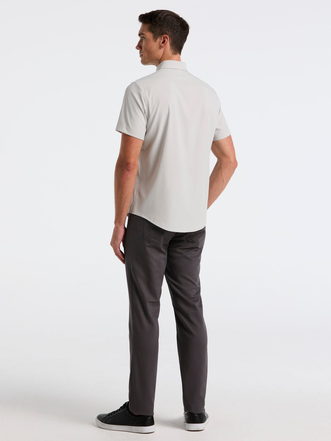 Double Weave Slim Fit 5-Pocket Pants (Magnet) 