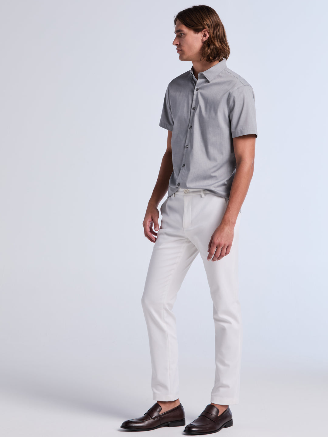 Slim Fit Double Cloth Chino Pant (Bright White) 