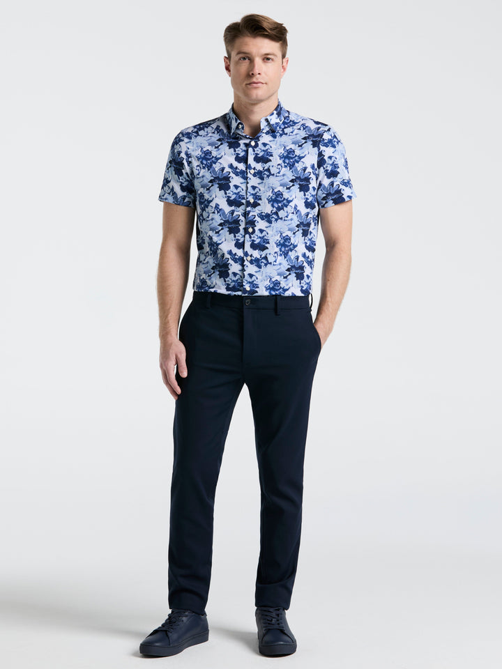 Slim Fit Double Cloth Chino Pant (Dark Sapphire) 
