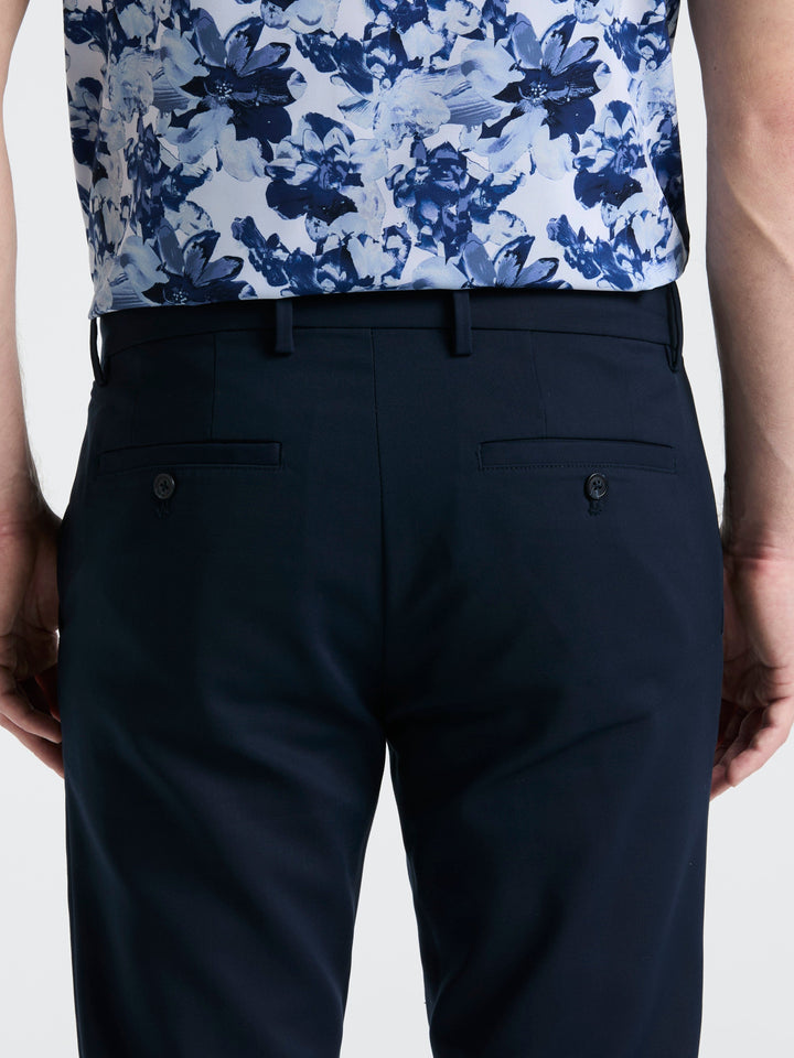 Slim Fit Double Cloth Chino Pant (Dark Sapphire) 