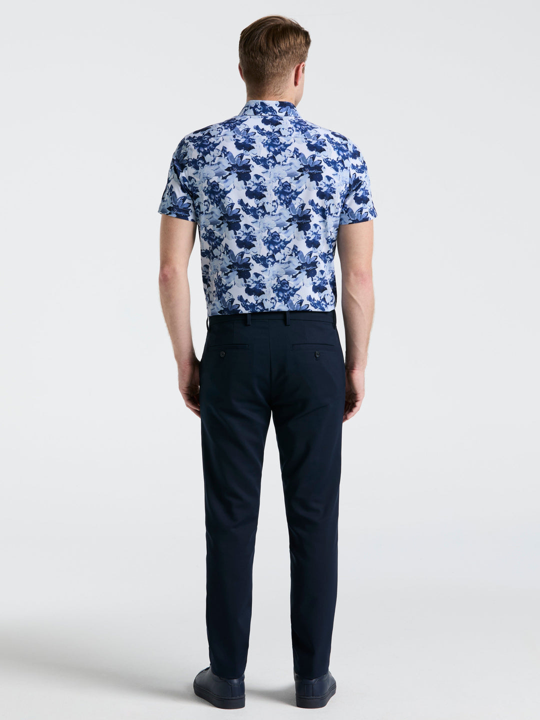 Slim Fit Double Cloth Chino Pant (Dark Sapphire) 
