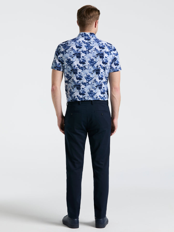 Slim Fit Double Cloth Chino Pant (Dark Sapphire) 