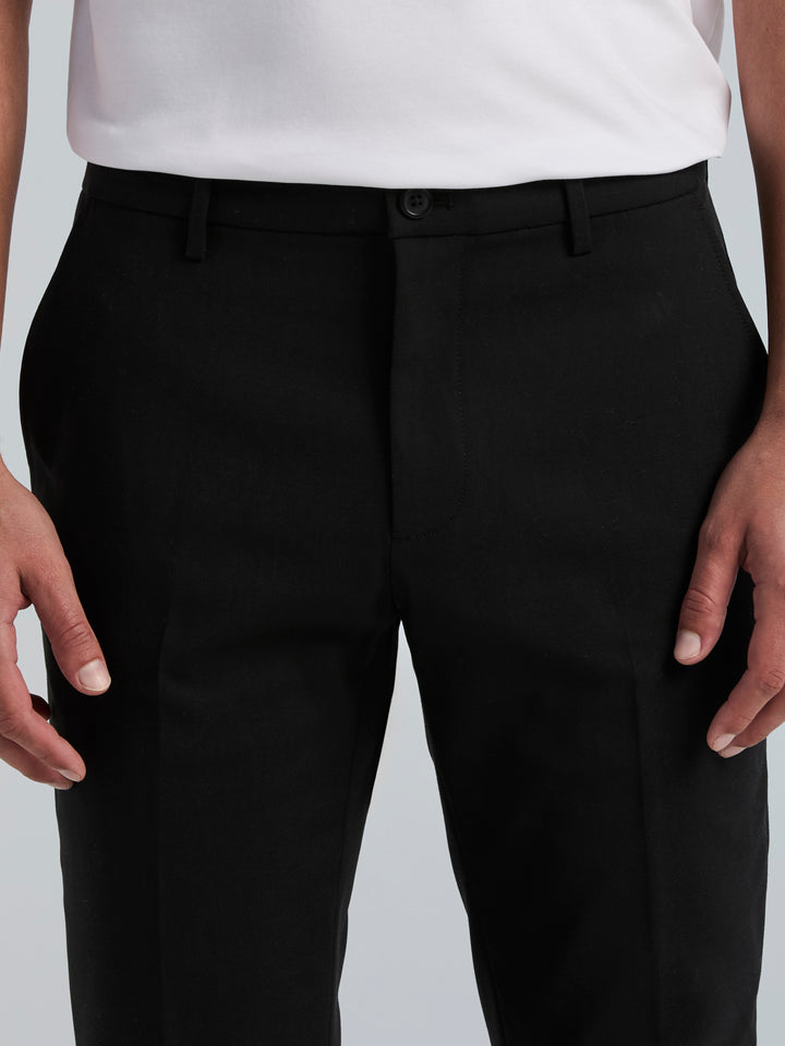 Slim Fit Double Cloth Chino Pant (Black) 
