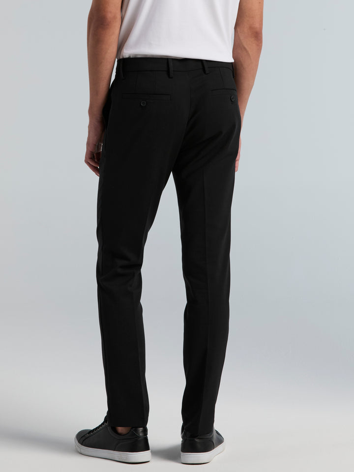 Slim Fit Double Cloth Chino Pant (Black) 