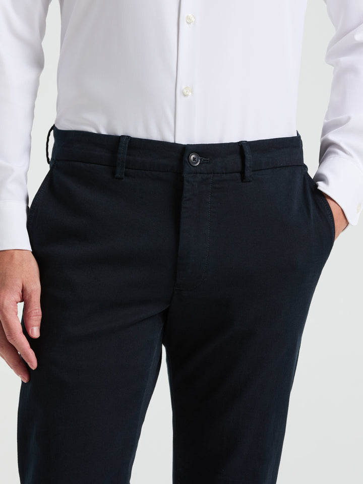 Slim Fit Garment Dyed Chino (Dark Sapphire) 