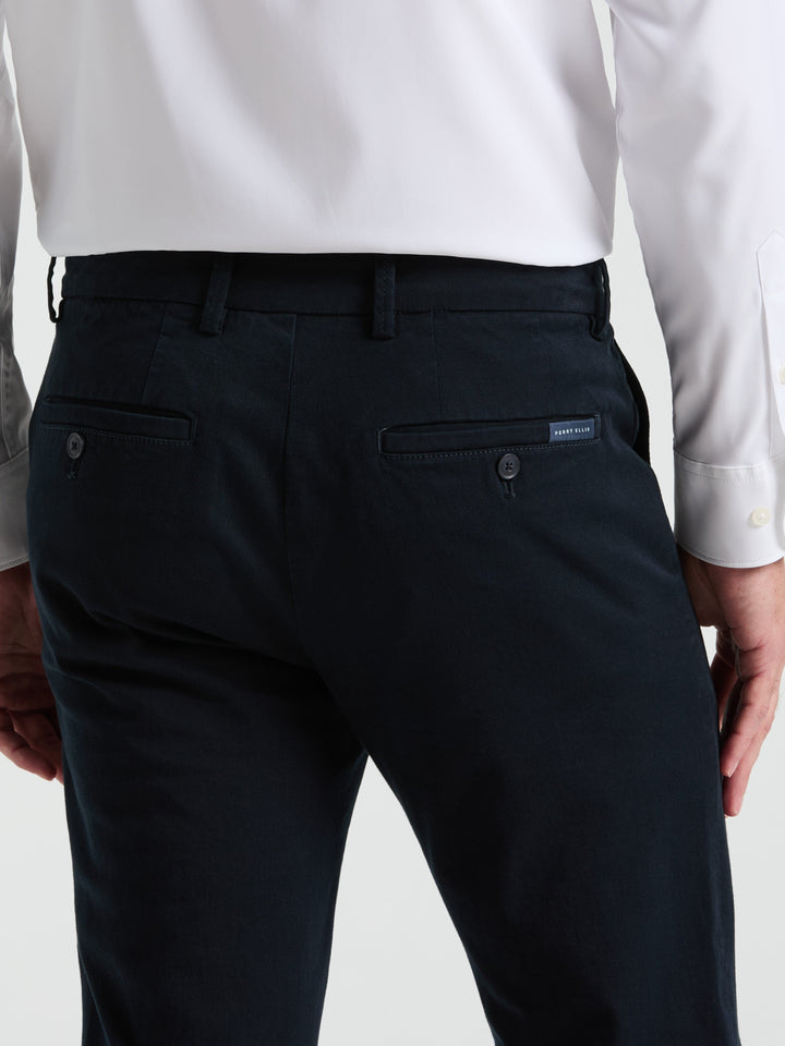 Slim Fit Garment Dyed Chino (Dark Sapphire) 