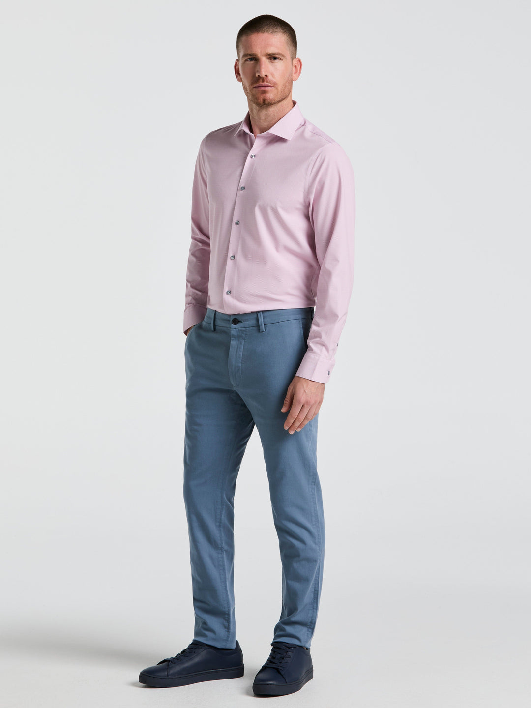 Slim Fit Garment Dyed Chino (Copen Blue) 