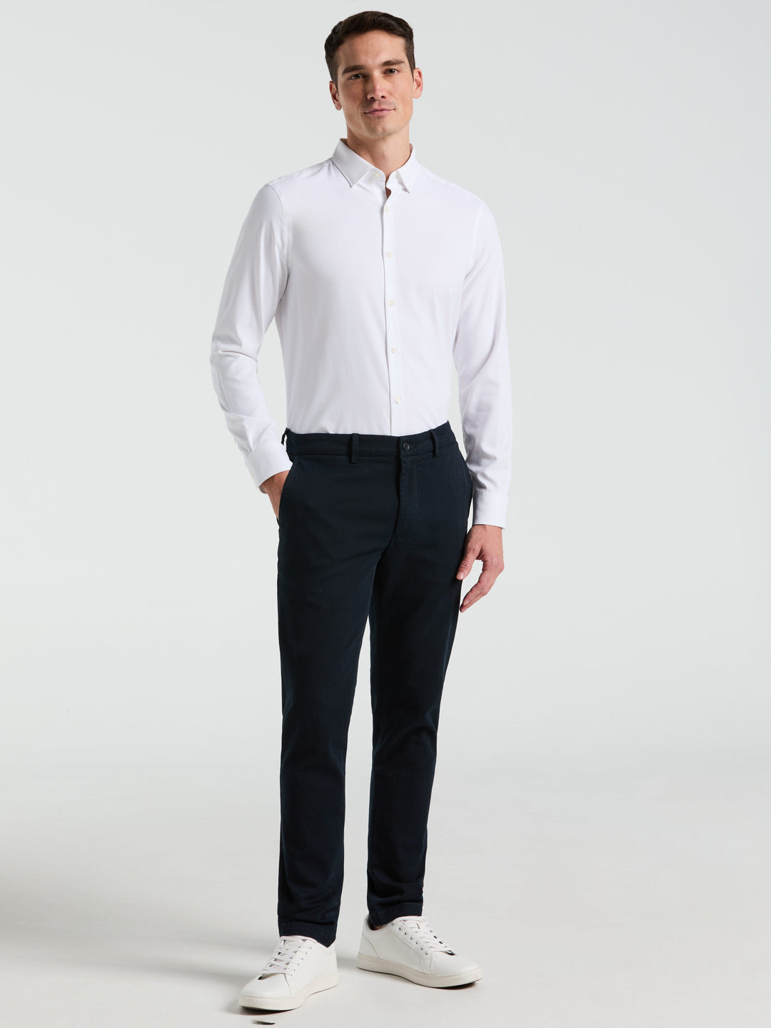 Slim Fit Garment Dyed Chino (Dark Sapphire) 