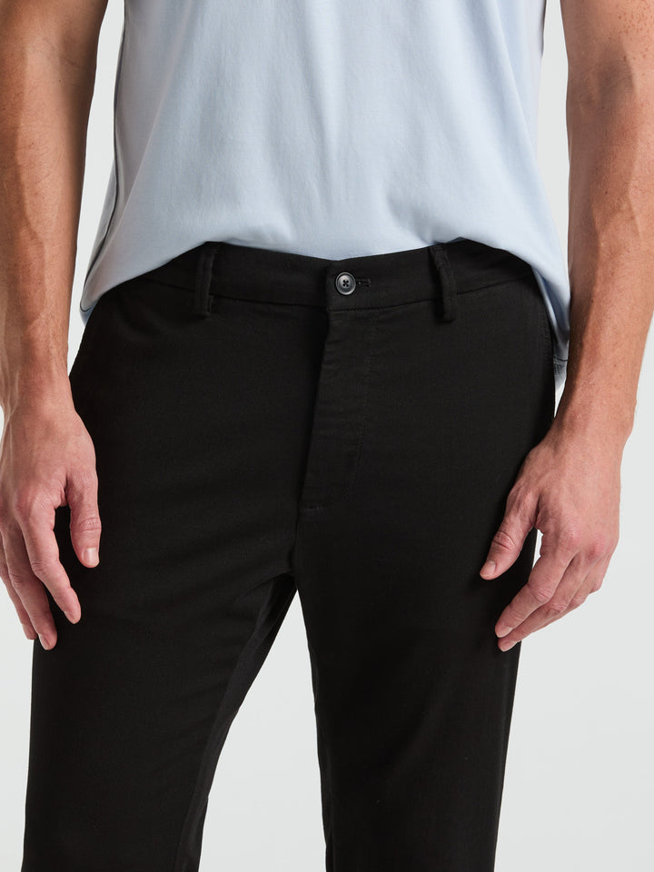 Slim Fit Garment Dyed Chino (Black) 